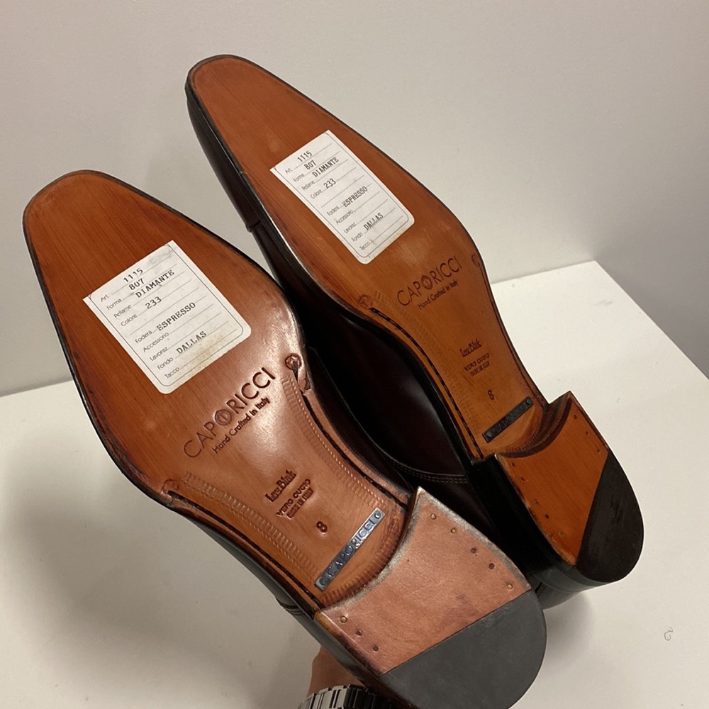 CAPORICCI 1115 calf leather size 8 espresso shoe - Picture 7 of 11